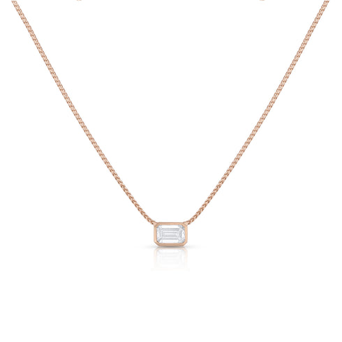 white diamond solitaire choker necklace in rose gold<span class='visuallyhidden'>Call or text 323-404-2959 if you need shopping assistance.</span>